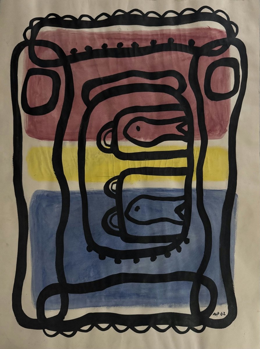 AMELIA PELÁEZ (1896–1968) – Naturaleza Muerta con Peces, 1962 - Del Amo Art Gallery