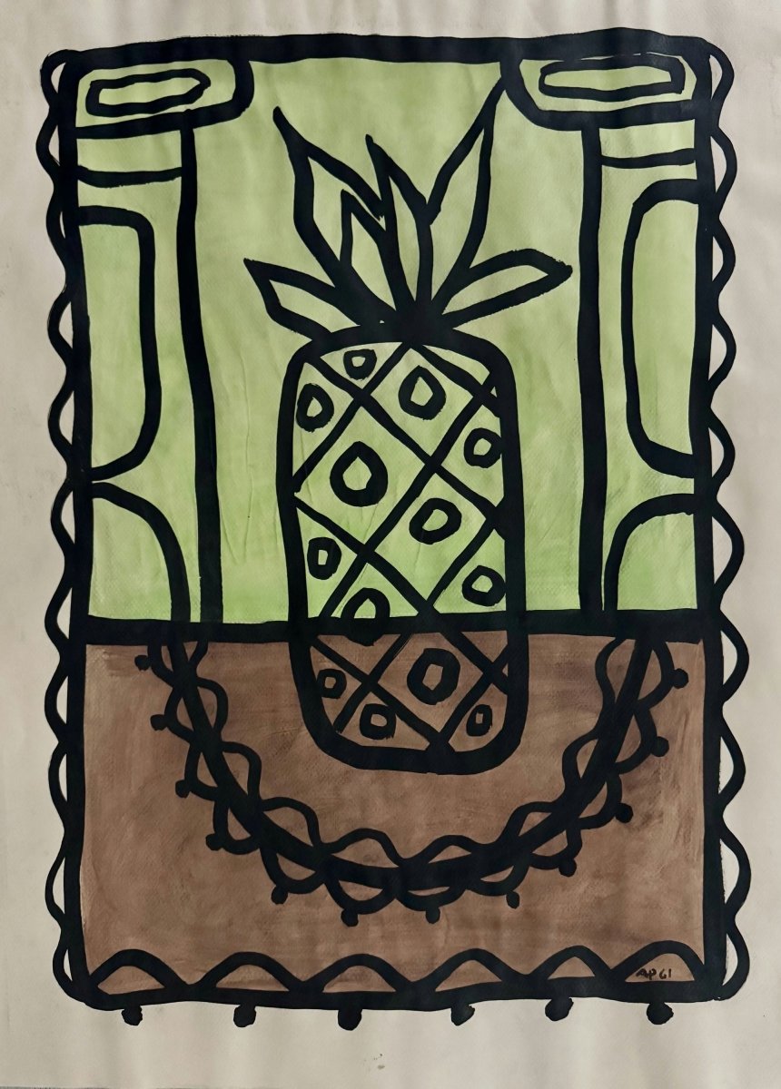 AMELIA PELÁEZ (1896–1968) – Naturaleza Muerta con Piña, 1961 - Del Amo Art Gallery