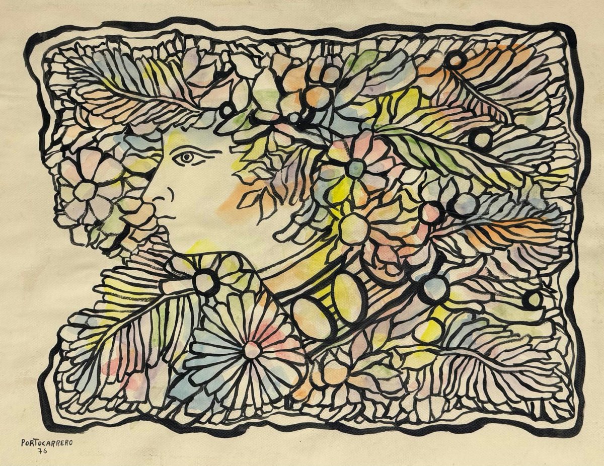MUJER ORNAMENTADA, 1976 - RENÉ PORTOCARRERO (1912–1985) - Del Amo Art Gallery