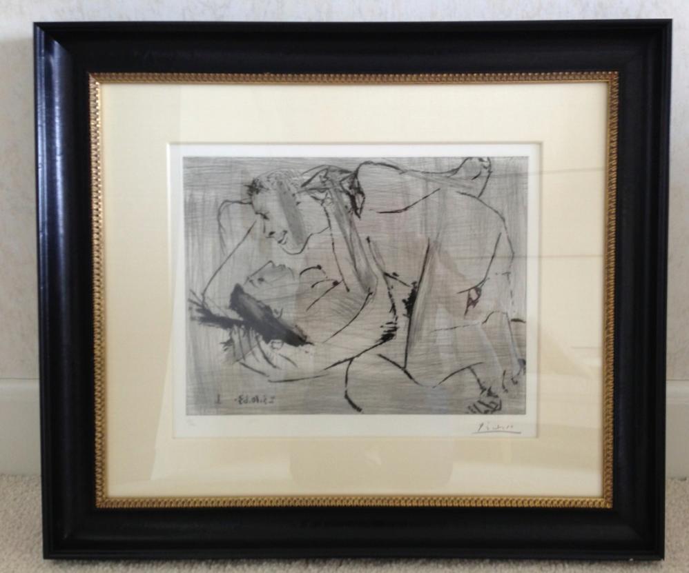 PABLO PICASSO (1881–1973) – The Embrace VI (L’Étreinte VI – 3rd State), 1966–1967 - Del Amo Art Gallery