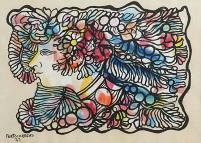 RENÉ PORTOCARRERO (1912–1985) – Flora, 1977 - Del Amo Art Gallery